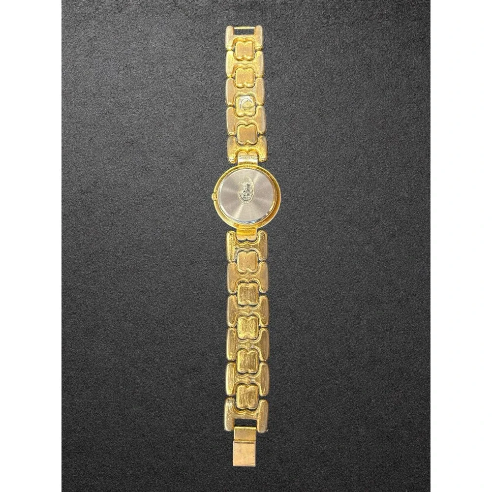 Vintage St. Marin Women's Quartz Watch Gold Tone H-Link Bracelet Untested Parts